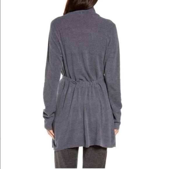 💕BAREFOOT DREAMS💕 CozyChic Drape Rib Cardigan Ultra Lite Pacific Blue L NWT - Picture 6 of 16